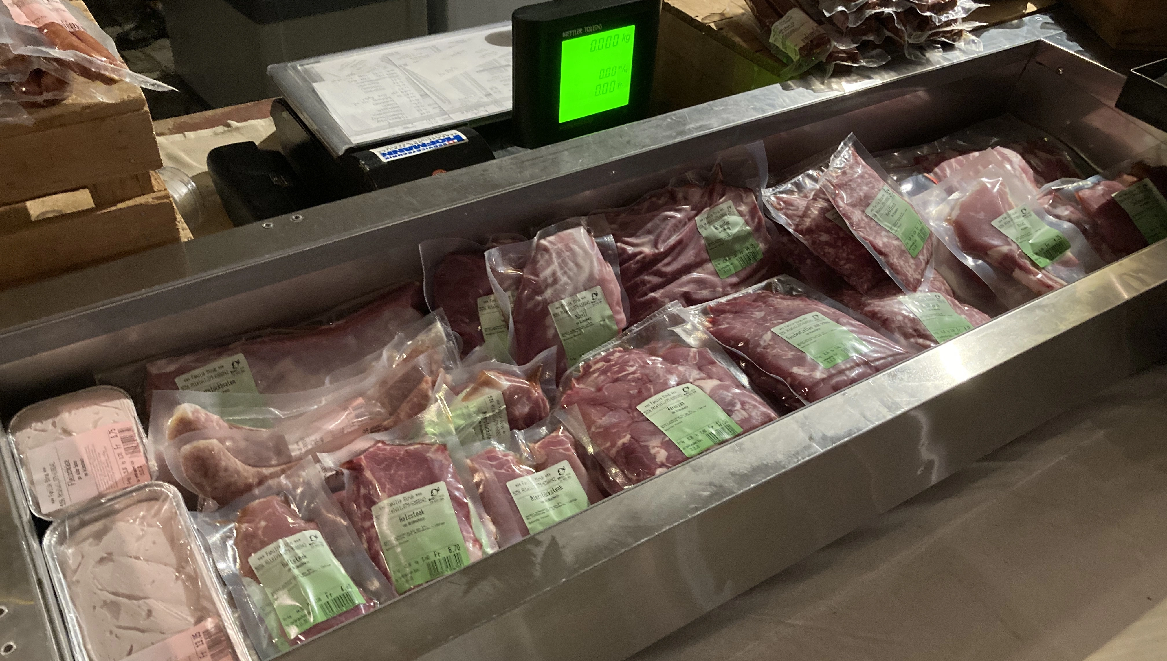 Fleisch Marktstand